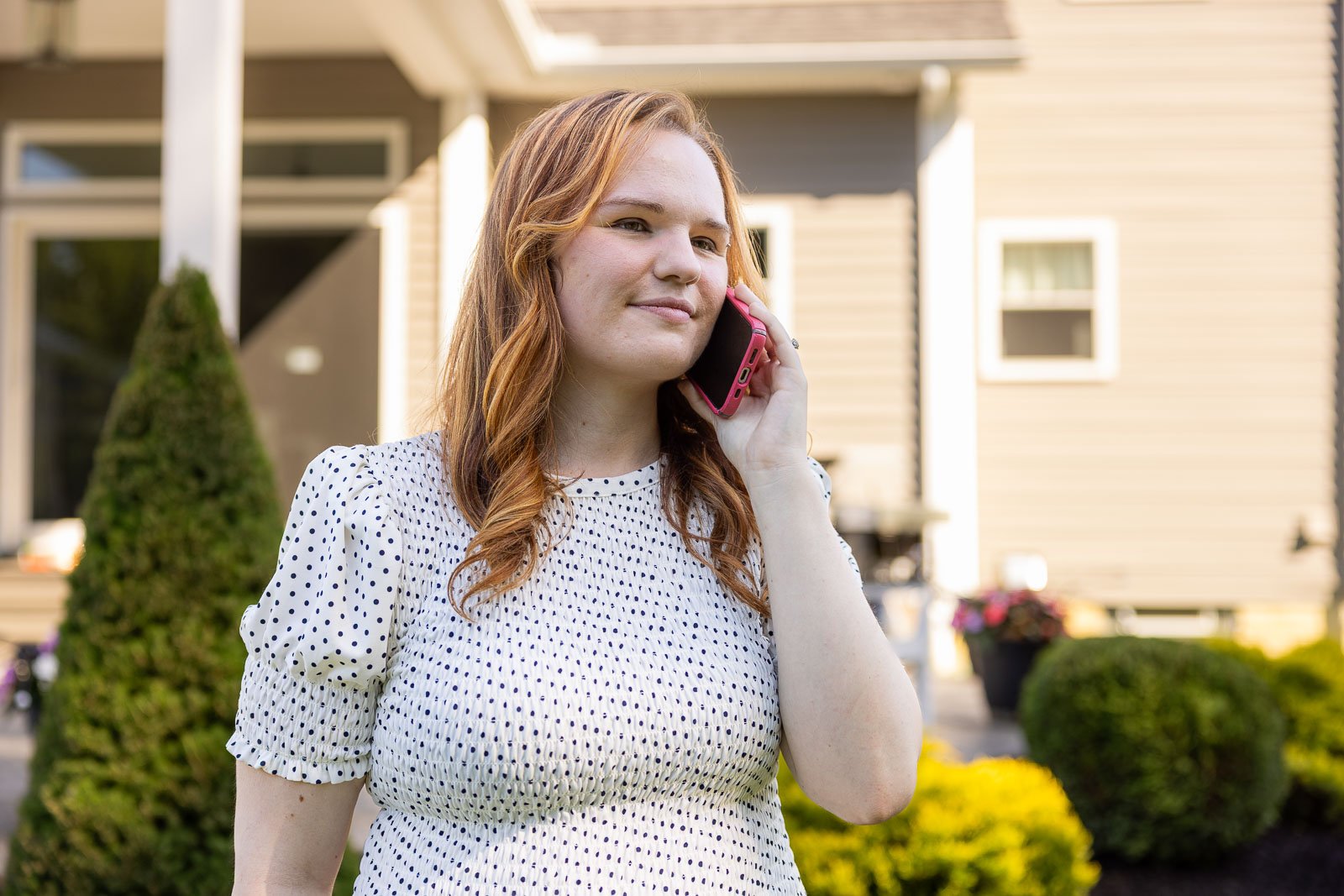 homeowner on phone