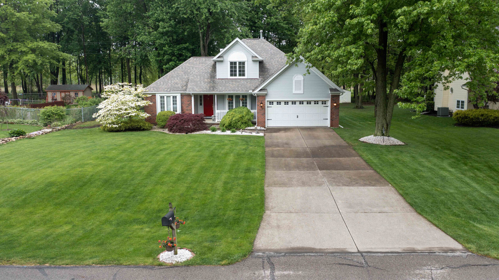 front of house with green grass