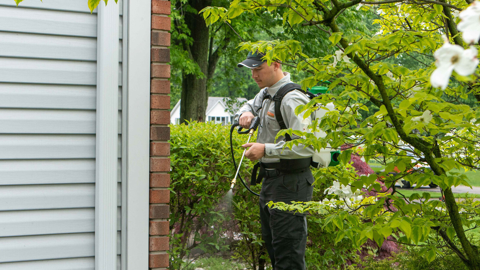 technician-spraying-outside-home